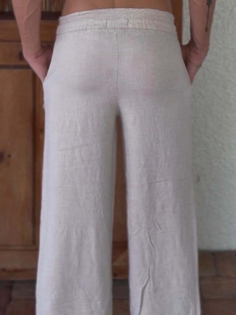 H&M beige wide